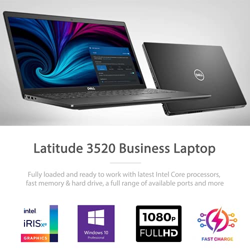 2021 Newest Dell Business Laptop Latitude 3520, 15.6" FHD IPS Backlit Display, i7-1165G7, 16GB RAM, 512GB SSD, Webcam, WiFi 6, USB-C, HDMI, Win 10 Pro