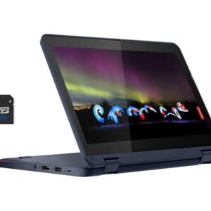 2022 Lenovo 500w Gen 3 11.6" Touchscreen Rugged 2 in 1 HD Notebook, Intel Celeron N5100 Quad-core, 4 GB RAM, 64 GB Flash Memory, Intel UHD Graphics, Abyss Blue, Windows 10 Pro, 128GB microSD