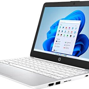 HP Stream 11.6-inch HD Non-Touch, 64GB eMMC, Intel Celeron N4020 Laptop (4GB RAM, Intel UHD 600 Graphics, SD Card Reader, 14 Hour Battery, Windows 11 Home S) Diamond White, 11-ak0013dx (Renewed)