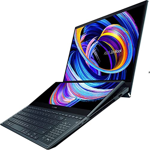ASUS ZenBook Pro Duo 15 UX582 15.6" 4K OLED Touchscreen (Intel 14-Core i9-12900H, 32GB DDR5 RAM, 2TB SSD, GeForce RTX 3070 Ti) Business Laptop, ScreenPad Plus, Thunderbolt 4, Backlit, Pen, Win 11 Pro