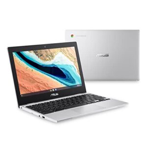 asus chromebook cx1, 11.6″ hd nanoedge display, intel celeron n4020 processor, 64gb emmc, 4gb ram,military grade standard  chrome os, transparent silver, cx1101cma-db44