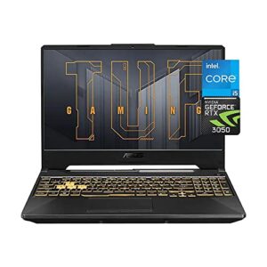asus tuf 15 gaming laptop 2022 newest, 15.6 inch fhd 144hz display, intel core i5-11400h, nvidia geforce rtx 3050, 16gb ddr4 ram, 1tb ssd, backlit keyboard, windows 11 home, bundle with jawfoal