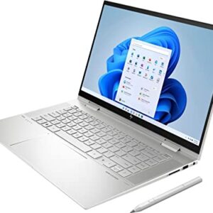 HP 2022 Envy X360 15.6" FHD IPS Touchscreen 2-in-1 Laptop 12th Intel Core i7-1260P Iris Xe Graphics 32GB DDR4 1TB SSD Thunderbolt 4 WiFi 6E Backlit KB FP Reader Win 11 Pro Stylus Pen w/ RATZK 32GB