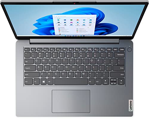 Lenovo Ideapad 1i 14 inch HD Laptop, for Students and Business, Intel Celeron N4020(Up to 2.80GHz), 4GB RAM, 64GB eMMC, WiFi 6, HDMI, Type-A&C, Webcam, 10 Hours Battery Life, Windows 11 S