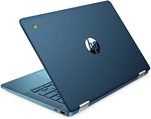 HP Chromebook x360 Laptop Computer in Teal Color Intel Celeron N4020 up to 2.8GHz 4GB DDR4 RAM 64GB eMMC 14inch HD 2-in-1 Touchscreen (Renewed)