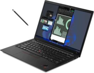 lenovo thinkpad x1 carbon gen 10 laptop, 14.0″ fhd touchscreen, intel core i7-1270p, intel iris xe graphics, 32gb ram, 1tb pcie ssd, backlit, fingerprint, win 11 pro, black, with mtc stylus pen