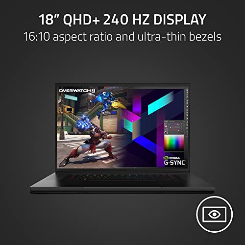 Razer Blade 18 Gaming -Laptop: NVIDIA GeForce RTX 4070 13th Gen Intel 24-Core i9 HX CPU 18" QHD+ 240Hz - 32GB -RAM - 1TB SSD CNC Aluminum Compact GaN -Charger - Windows 11 -Chroma RGB