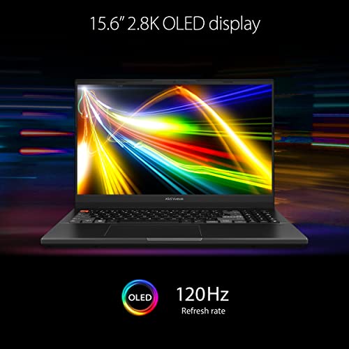 ASUS VivoBook Pro 15X OLED Laptop, 15.6” OLED Display, Intel Core i7-12650H CPU, NVIDIA GeForce RTX 3060 GPU, 16GB RAM, 1TB SSD, Windows 11 Home, Black, K6501ZM-EB74
