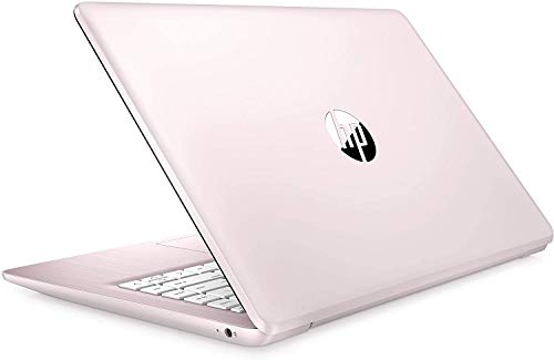 2021 HP Stream 14 HD Thin and Light Laptop, Intel Celeron N4000 Processor, 4GB RAM, 64GB eMMC, HDMI, Webcam, WiFi, Bluetooth, Windows 10 S, Rose Pink With SAM- (Renewed)