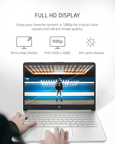 2022 HP Pavilion Laptop, Micro-Edge 14-inch Full HD Display, AMD Ryzen 5 5500U (Beats i7-10610U), 16 GB RAM, 512 GB PCIe SSD, Thin & Portable, Long Battery Life, Webcam, HDMI, Windows 11, Sliver