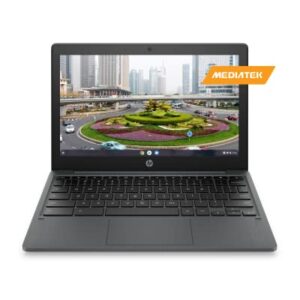 HP Chromebook 11 Laptop, MediaTek MT8183, 4 GB RAM, 64 GB eMMC, 11.6" HD Touchscreen, Chrome OS, Long Battery Life, USB-C Port, Custom-Tuned Speakers, Lightweight (11a-na0100nr, 2022, Ash Gray)
