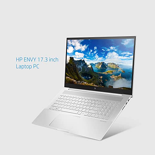 HP Envy Laptop 17 17.3" 60Hz Touch FHD Home & Business Laptop (Intel i7-1255U 10-Core, 64GB RAM, 2TB PCIe SSD, Intel Iris Xe, (1920x1080), Fingerprint, WiFi, Bluetooth, Win 11 Pro) with Hub