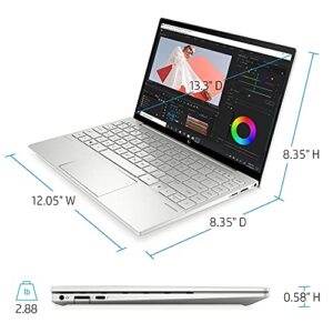 HP Envy 13 2021 Flagship Business Laptop 13.3" FHD IPS 100% sRGB Display 11th Gen Intel Quad-Core i5-1135G7 (Beats i7-1065G7) 8GB RAM 256GB SSD Backlit KB Fingerprint Win10 Silver + HDMI Cable
