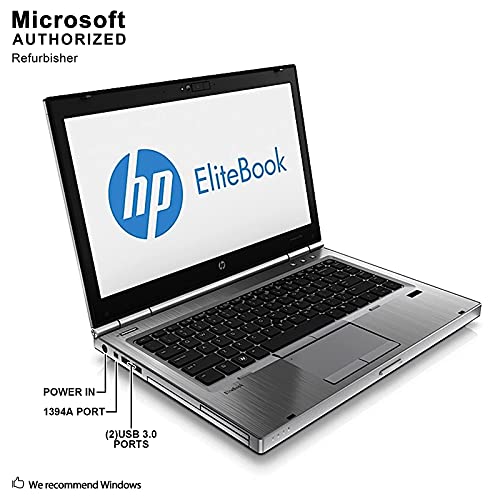 HP Elitebook 8470p 14 Inch Laptop, Intel Core i5 3320M 2.6G, 8G DDR3,240G SSD,DVD,Windows 10 Pro (Renewedd)