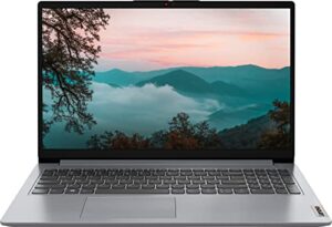 lenovo ideapad laptop, 15.6″ hd display, amd athlon silver 3050u (up to 3.2ghz), 8gb ram, 128gb emmc+128gb ssd, wifi 6, webcam, 9.5hr battery, windows 11 s, cloud grey