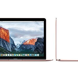 Apple MacBook (MMGL2LL/A) 256GB 12-inch Retina Display (2016) Intel Core M3 Tablet - Rose Gold (Renewed)