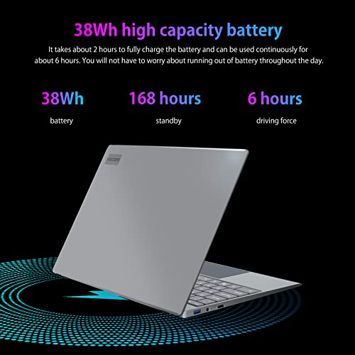 Windows 11 Laptop, 15.6 Inch Intel N5095 2.9 GHz Quad Core 16GB RAM 256G SSD, FHD 1920*1080 IPS Display, Thin & Light Notebook, Backlit keyboard, Finger print, USB3.0, mHDMI, All-Metal Body, Office