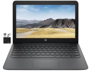 hp 2022 newest chromebook 11.6″ hd thin light laptop computer for business student, intel celeron n3350 up to 2.4 ghz, 4gb memory, 32gb emmc,webcam, usb-c, wifi, bluetooth, chrome os+marxsolcables