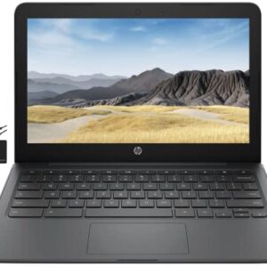 HP 2022 Newest Chromebook 11.6" HD Thin Light Laptop Computer for Business Student, Intel Celeron N3350 Up to 2.4 GHz, 4GB Memory, 32GB eMMC,Webcam, USB-C, WiFi, Bluetooth, Chrome OS+MarxsolCables