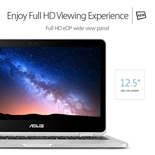 ASUS Chromebook Flip C302 2-In-1 Laptop- 12.5” Full HD Touchscreen, Intel Core M3, 4GB RAM, 64GB Flash Storage, All-Metal Body, USB Type C, Corning Gorilla Glass, Chrome OS- C302CA-DHM4 Silver