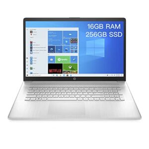HP Newest 17.3" HD+ Home and Business Laptop, AMD Athlon Silve 3050U, Radeon Graphics, 16GB DDR4 256GB SSD, WiFi 6, Type-C, HDMI, Windows 10 Home (CP0010NR, Sliver)