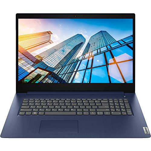 Lenovo IdeaPad 3 Laptop, 17.3" HD+ Screen, Intel Core i5-1035G1 Processor, 8GB RAM, 256GB SSD, HDMI, Wi-Fi, Bluetooth, Windows 11 Home, Blue