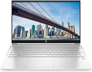 hp newest pavilion laptop, 15.6″ full hd screen, amd ryzen 7 5700u processor, 16gb ram, 1tb ssd, backlit keyboard, wi-fi 6, fp reader, hdmi, bluetooth, windows 11 home, silver