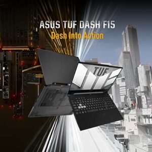 ASUS TUF Dash 15 (2022) Gaming Laptop, 15.6” 144Hz FHD Display, Intel Core i7-12650H, GeForce RTX 3050 Ti, 16GB DDR5, 512GB SSD, Thunderbolt 4, Windows 11 Home, Off Black, FX517ZE-ES73