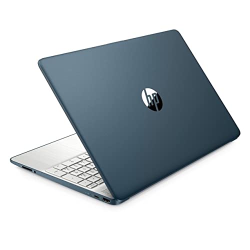 Newest HP 15.6" Laptop , FHD, AMD R5-5500U, 8GB RAM, 256GB SSD, USB Type-C and USB Type-A , HDMI, Built-in Microphone/ Webcam, Windows 11, Spruce Blue (Renewed)