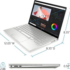 HP Envy 13.3" FHD Notebook Laptop, Quad Core Intel Core i5-1135G7, 8GB DDR4 RAM, 256GB PCIE SSD, Intel Iris Xe Graphics, Bluetooth, Backlit Keyboard, Fingerprint, HDMI Cable, Windows 10 Home, Silver