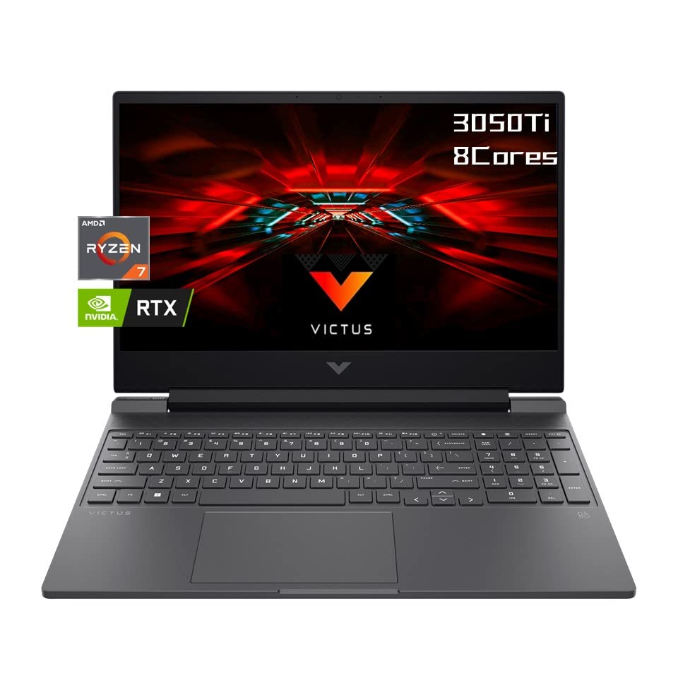 HP 2022 Newest Victus 15.6" FHD IPS Display, AMD Ryzen 7 5800H (8cores) Gaming Laptop – NVIDIA RTX 3050 Ti, Win 11 HDMI 2.1 WiFi 6, Backlit KB, Black, w/Mouse Pad (32GB RAM | 1TB PCIe SSD)