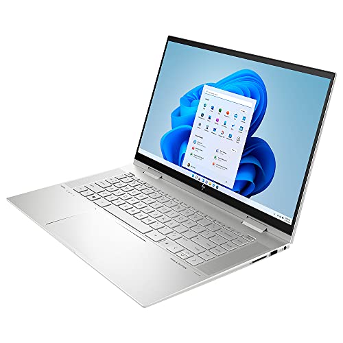 HP 2022 Envy x360 2-in-1 15.6" FHD Touchscreen Laptop Computer, Intel Core i5-1135G7, 64GB RAM, 2TB SSD, Backlit Keyboard, Intel Iris Xe Graphics Windows 11 Home, Silver, 32GB SnowBell USB Card