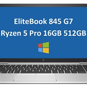 HP EliteBook 845 G7 840 Series 14" IPS FHD (Ryzen 5 Pro 4650U, 16GB RAM, 512GB PCIe SSD, AMD 6-Core (Beat i7-1165G7)) Business Laptop w/ WiFi + Webcam + Briefcase, Windows 10 Pro / Win 11 Pro