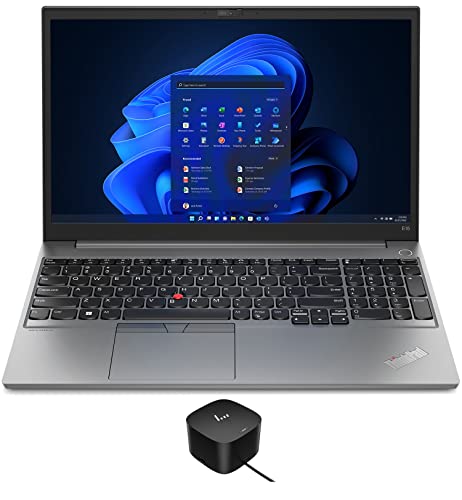 Lenovo ThinkPad E15 Gen 4 Home & Business Laptop (Intel i7-1255U 10-Core, 16GB RAM, 512GB SSD, Intel Iris Xe, 15.6" 60Hz Full HD (1920x1080), WiFi, Bluetooth, Webcam, Win 11 Pro) with 120W G4 Dock