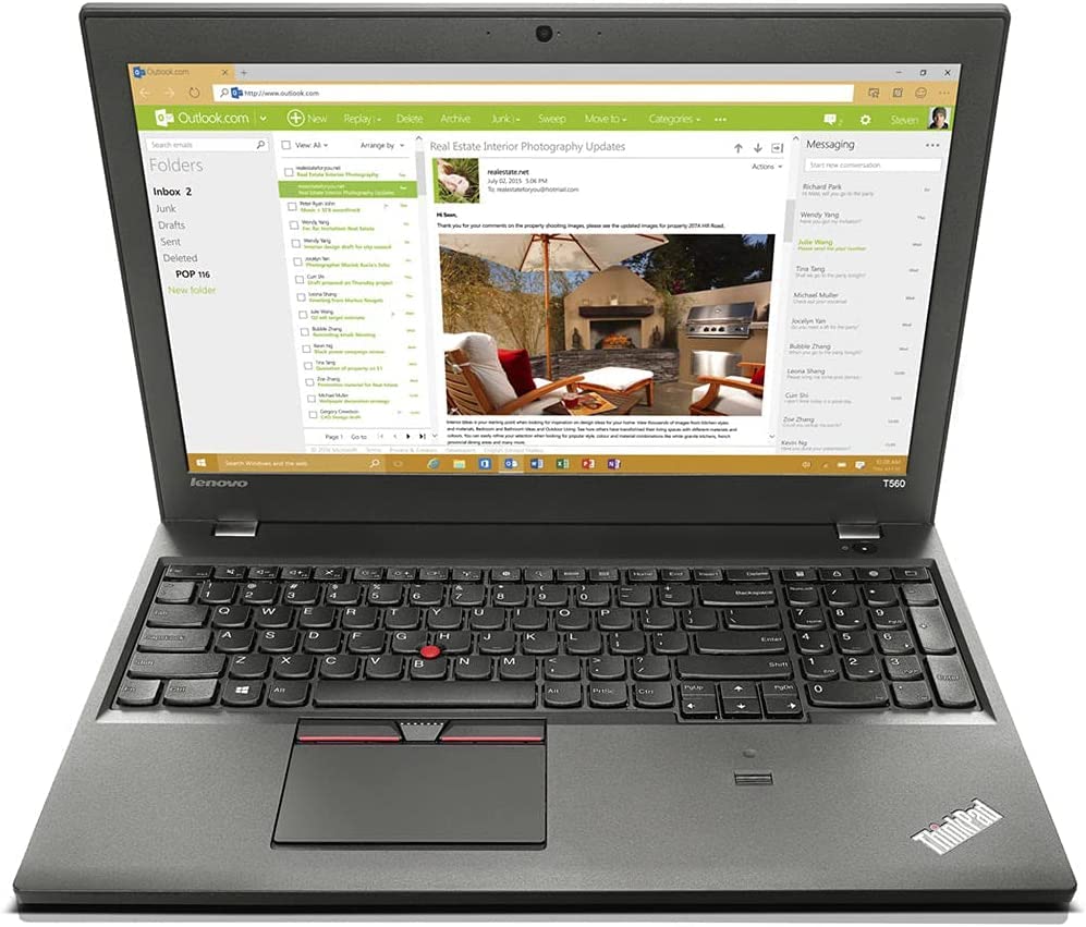 Lenovo ThinkPad T560 15.6‘’ HD (1366 x 768) Business Laptop/Intel Core i5-6300U 2.4Ghz / 16GB RAM /1TB SSD/Webcam/Bluetooth/Backlit Keyboard/Windows 10 pro (Renewed)