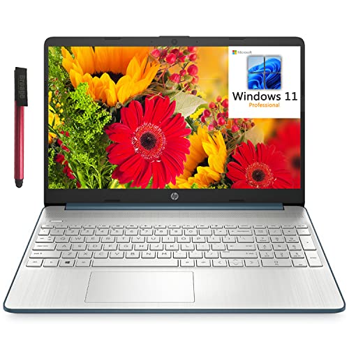 HP [Windows 11 Pro] 2022 15 15.6" FHD Business Laptop, Hexa-Core AMD Ryzen 5 5500U (Beat i5-1135G7), 8GB DDR4 RAM, 512GB PCIe SSD, 802.11AC WiFi, BTHDMI, Type-C, Spruce Blue, broag 64GB Flash Drive