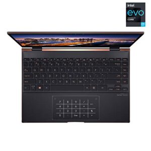 ASUS ZenBook Flip S13 OLED Ultra Slim Laptop, 13.3 4K Touch, Intel Evo Platform Core i7-1165G7 CPU, 16GB RAM, 1TB SSD, Thunderbolt4, TPM, Windows10Pro, AI noise-cancellation, Jade Black, UX371EA-XB76T