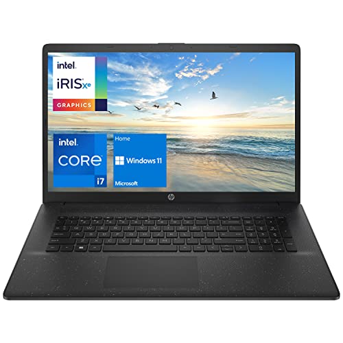 HP 17.3'' HD+ Screen Laptop, Intel Core i7-1165G7 Processor, 64GB DDR4 RAM, 1TB PCIe SSD, Wi-Fi, HDMI, Webcam, Windows 11 Home, Black