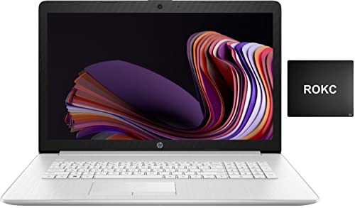 [Windows 11]2022 HP 17 Laptop, 11th Gen Intel i3-1115G4, 16GB DDR4, 512GB PCIe SSD, 17.3 Full HD 1080P IPS Screen, Webcam with Mic, Wi-Fi, HDMI, RJ-45, Newest Premium Thin Design, Bundle with ROKC MP