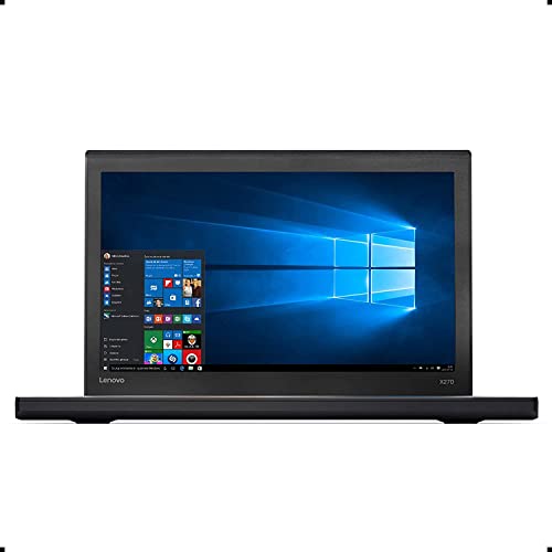 Lenovo ThinkPad X270 12.5" 8GB 256GB Intel Core i7-6600U X2 2.4GHz, Black (Renewed)