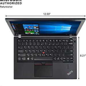 Lenovo ThinkPad X270 12.5" 8GB 256GB Intel Core i7-6600U X2 2.4GHz, Black (Renewed)