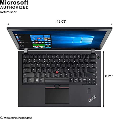 Lenovo ThinkPad X270 12.5" 8GB 256GB Intel Core i7-6600U X2 2.4GHz, Black (Renewed)