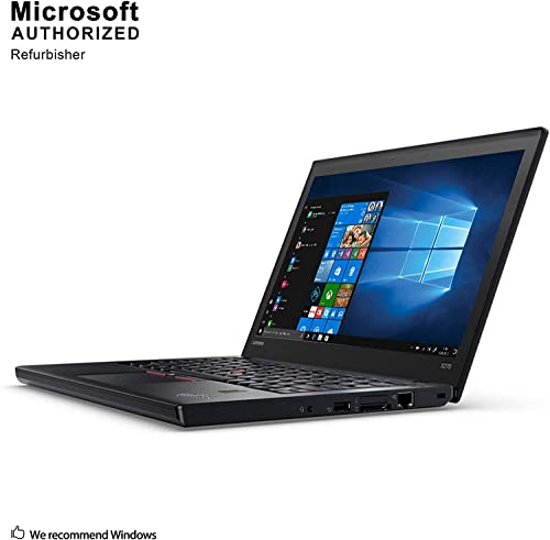 Lenovo ThinkPad X270 12.5" 8GB 256GB Intel Core i7-6600U X2 2.4GHz, Black (Renewed)