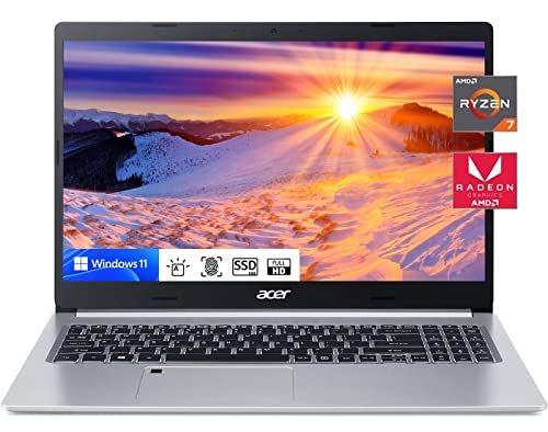 Acer 2023 Aspire 5 15, 15.6" FHD Slim Laptop, AMD Ryzen 7 5700U 8Cores Processor (Beats i7-1165G7), 16GB RAM 1TB SSD, Radeon RX Vega 8 Graphics, Backlit KB, Fingerprint , Win 11 +CUE Accessories