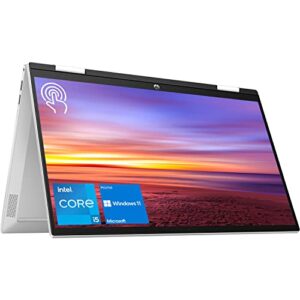 hp pavilion x360 2-in-1 laptop, 15.6″ fhd ips touchscreen, 12th gen intel core i5-1235u, 16gb ram, 2tb pcie ssd, webcam, backlit keyboard, fp reader, wi-fi 6, windows 11 home, silver