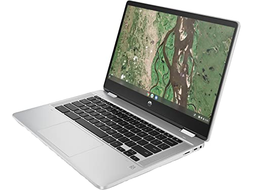 HP Chromebook x360 14b-cb0097nr 14" Touchscreen HD Display, Intel Pentium Silver N6000 8GB RAM 128GB eMMC, Natural Silver, Chrome OS (Renewed)