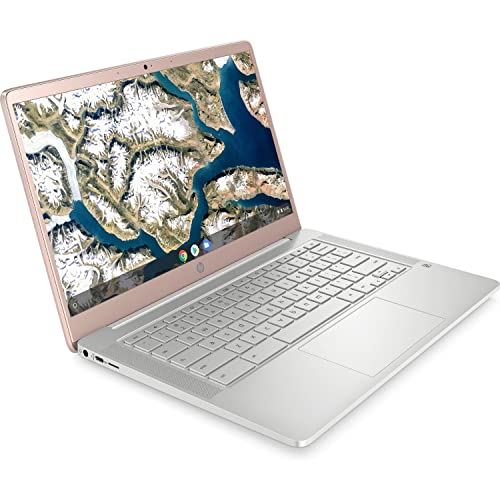 HP Chromebook 14A-NA0018DS 14" HD Touchscreen Intel Celeron N4020, 4GB LPDDR4 RAM, 128GB eMMC, Chrome OS, Pale Rose (Renewed)