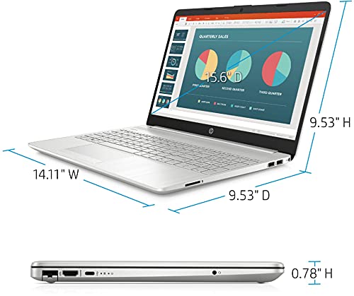 HP Business 15 Laptop 15.6” Diagonal HD Touchscreen 11th Gen Intel Core i3-1115G4 (Beat i5-8265U) 8GB RAM 512GB SSD Intel UHD Graphics USB-C Office365 Win10 Pro + HDMI Cable