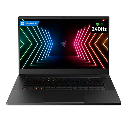 Razer Blade 15 Gaming Laptop: NVIDIA GeForce RTX 3080 - 11th Gen Intel 8-Core i7 CPU - 15.6” QHD 240Hz - 32GB RAM - 1TB SSD - Windows 11 - CNC Aluminum - Chroma RGB - THX Spatial Audio