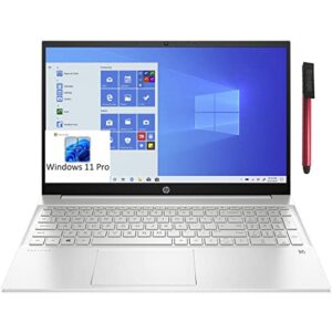 HP [Windows 11 Pro] Pavilion 15 Business Laptop, 15.6" FHD, Intel Quad-Core i7-1195G7 up to 5.0GHz, 64GB DDR4 RAM, 1TB PCIe SSD, WiFi 6, Bluetooth 5.2, Type-C, Natural Silver, 64GB Flash Drive